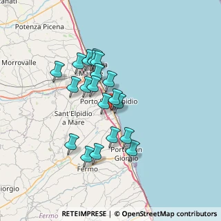 Mappa Via della Pace, 63821 Porto Sant'Elpidio FM, Italia (6.1675)