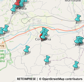 Mappa Via Sant'Anna, 62014 Corridonia MC, Italia (5.8055)