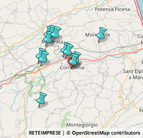 Mappa Via Sant'Anna, 62014 Corridonia MC, Italia (5.9825)