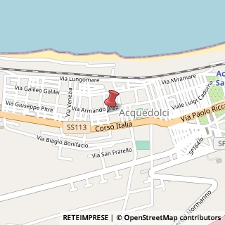 Mappa Via delle Gardenie, 10, 98070 Acquedolci, Messina (Sicilia)