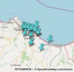 Mappa Via Nutricato, 90014 Casteldaccia PA, Italia (9.5505)