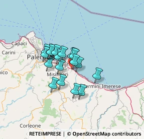 Mappa Via Calabria, 90014 Casteldaccia PA, Italia (9.533)