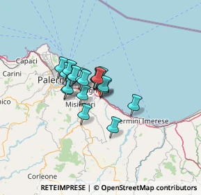 Mappa Via Calabria, 90014 Casteldaccia PA, Italia (8.4365)