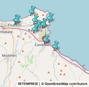 Mappa Via Calabria, 90014 Casteldaccia PA, Italia (3.82818)