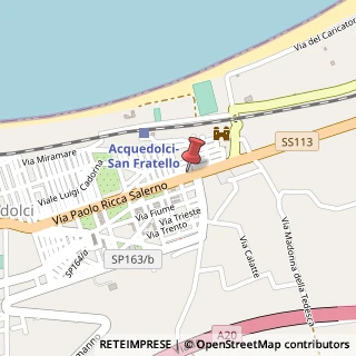 Mappa Via Ricca Salerno, 4, 98070 Acquedolci, Messina (Sicilia)