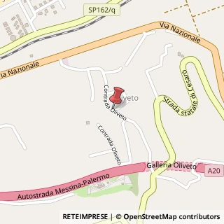 Mappa Contrada Oliveto, Snc, 98070 Acquedolci, Messina (Sicilia)