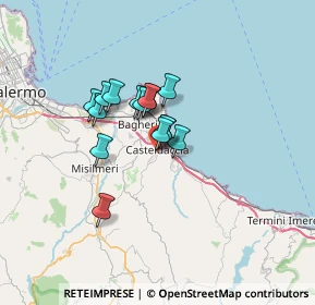 Mappa Via Schettino, 90014 Casteldaccia PA, Italia (4.81467)