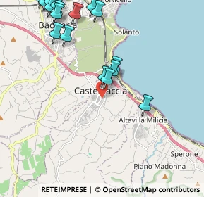 Mappa Via Schettino, 90014 Casteldaccia PA, Italia (3.08105)