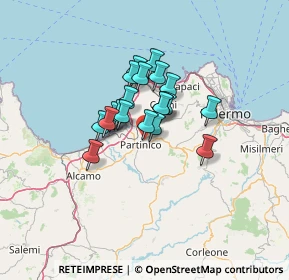 Mappa Via Corsitti, 90042 Corsitti PA, Italia (9.3615)