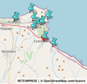 Mappa 90014 Casteldaccia PA, Italia (4.13182)