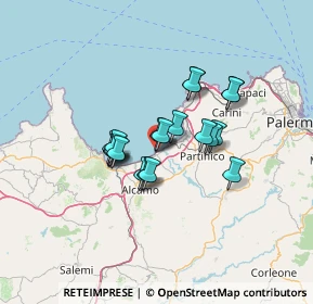 Mappa Via G. Melli, 90041 Balestrate PA, Italia (10.545)