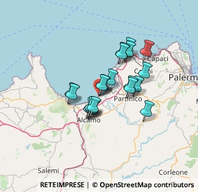 Mappa Via G. Melli, 90041 Balestrate PA, Italia (10.604)