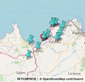 Mappa Via G. Melli, 90041 Balestrate PA, Italia (11.035)