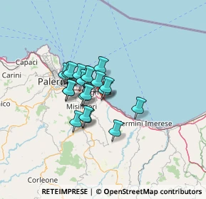 Mappa Via Trieste, 90014 Casteldaccia PA, Italia (9.6515)
