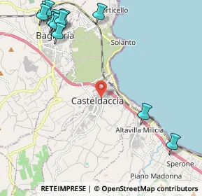 Mappa Via Carlo Cattaneo, 90014 Casteldaccia PA, Italia (3.46583)
