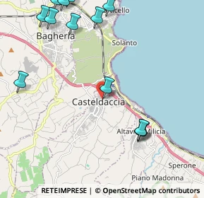 Mappa Via Carlo Cattaneo, 90014 Casteldaccia PA, Italia (3.12538)