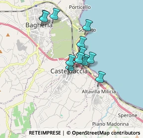 Mappa Via Carlo Cattaneo, 90014 Casteldaccia PA, Italia (1.49333)