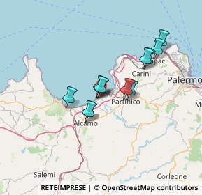 Mappa Via Giuseppe Garibaldi, 90041 Balestrate PA, Italia (11.39417)