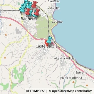 Mappa Via del Pino, 90014 Casteldaccia PA, Italia (3.61583)
