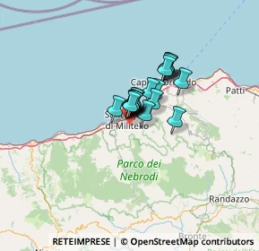 Mappa Via Scafone Tiranni, 98076 Sant'Agata di Militello ME, Italia (7.25)