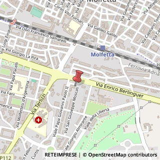 Mappa Via San Giuseppe Moscati, 2, 70056 Molfetta, Bari (Puglia)