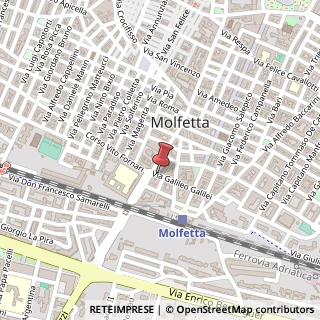 Mappa Via Galileo Galilei, 10, 70056 Molfetta, Bari (Puglia)