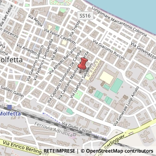 Mappa Via Capitano de Gennaro, 55, 70056 Molfetta, Bari (Puglia)