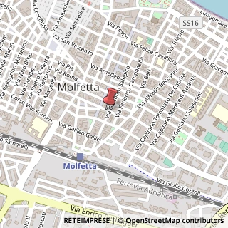 Mappa Via Mario Pagano, 18, 70056 Molfetta, Bari (Puglia)