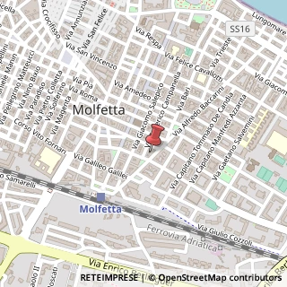 Mappa Via Baccarini, 138, 70056 Molfetta, Bari (Puglia)