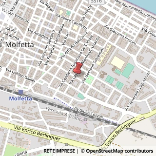 Mappa Via Tenente Angelo Losito, 56, 70056 Molfetta, Bari (Puglia)