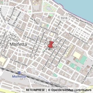 Mappa Via Tenente Mauro Marzocca, 7, 70056 Molfetta, Bari (Puglia)