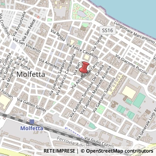 Mappa Via baccarini 6, 70056 Molfetta, Bari (Puglia)