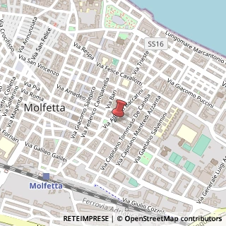 Mappa Via Tenente Mauro Marzocca,  13, 70056 Molfetta, Bari (Puglia)