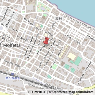 Mappa Via Baccarini, 101, 70056 Molfetta, Bari (Puglia)