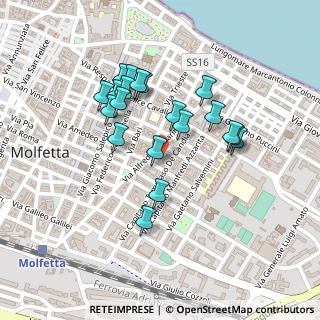 Mappa Via Capitano Michele Carabellese, 70056 Molfetta BA, Italia (0.214)