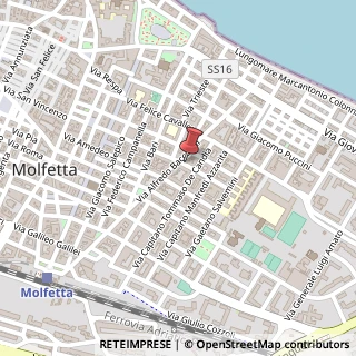 Mappa Via Capitano Michele Carabellese, 1, 70056 Molfetta, Bari (Puglia)