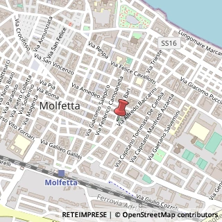 Mappa Via Alfredo Baccarini, 70056 Molfetta BA, Italia, 70056 Molfetta, Bari (Puglia)