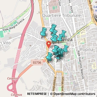 Mappa Via Pomponio Leto, 87100 Cosenza CS, Italia (0.3005)
