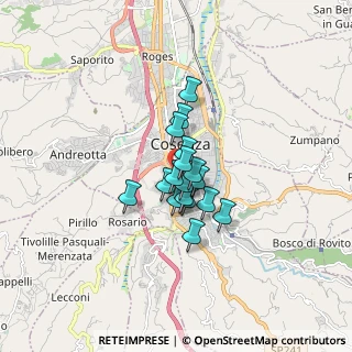 Mappa Via Umberto Tancredi, 87100 Cosenza CS, Italia (1.04059)