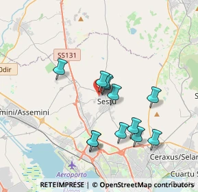 Mappa Via Emilio Lussu, 09028 Sestu CA, Italia (3.455)