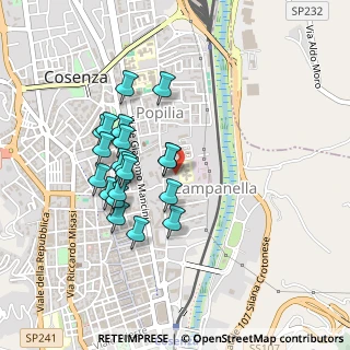 Mappa Via Anna Morrone, 87100 Cosenza CS, Italia (0.44)