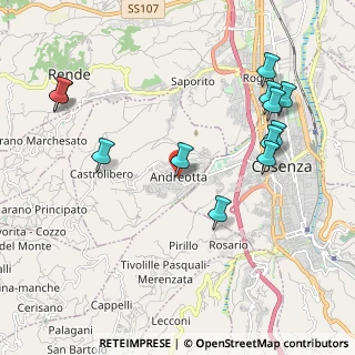 Mappa Snc 87040 87040 Andreotta CS, 87040 Castrolibero CS, Italia (2.54333)