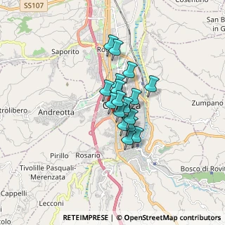 Mappa Via Pasquale Rebecchi, 87100 Cosenza CS, Italia (1.05118)