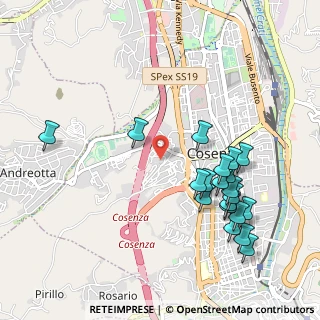 Mappa Via Accattatis Vittorio, 87100 Cosenza CS, Italia (1.2)
