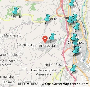 Mappa Via Bonifacio VIII, 87040 Castrolibero CS, Italia (2.90857)