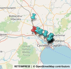 Mappa SS 196 di Villacidro, 09033 Decimomannu CA (12.011)