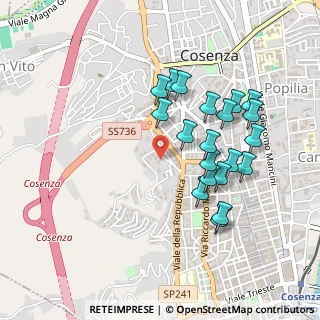 Mappa Via Gerolamo de Rada, 87100 Cosenza CS, Italia (0.4885)