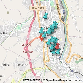 Mappa Via Gerolamo de Rada, 87100 Cosenza CS, Italia (0.731)