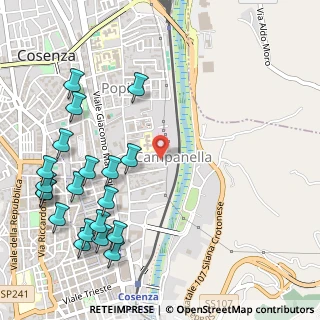 Mappa Via Fratelli Sprovieri, 87100 Cosenza CS, Italia (0.7595)