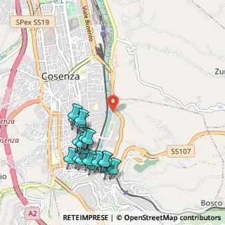 Mappa Via Lungo Crati Palermo, 87100 Cosenza CS, Italia (1.21316)